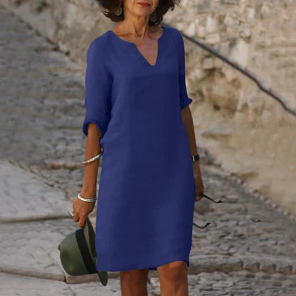 Wendy™ – Damen Kleid mit V-Ausschnitt für Eleganz und Komfort im Frühling-4