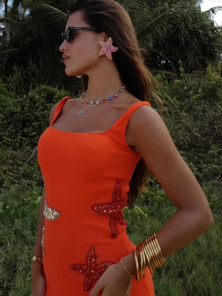 Beainmmry™ – Damen Festliches Kleid Rückenfrei mit Pailletten Glamour 5