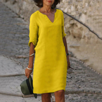 Wendy™ – Damen Kleid mit V-Ausschnitt für Eleganz und Komfort im Frühling-5