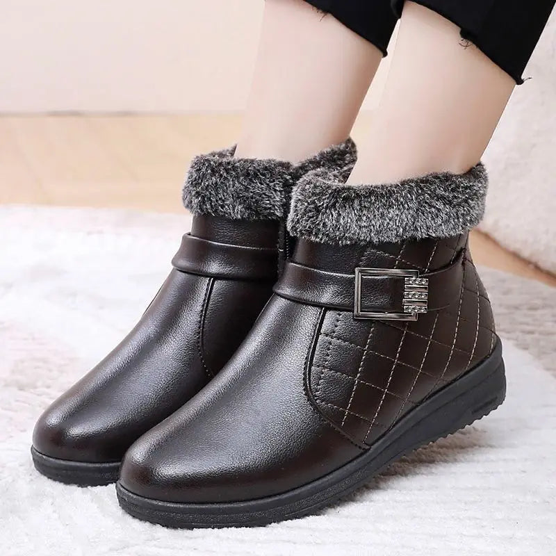 FurLuxe™ – Orthopädische Winterstiefeletten Damen mit Fellbesatz