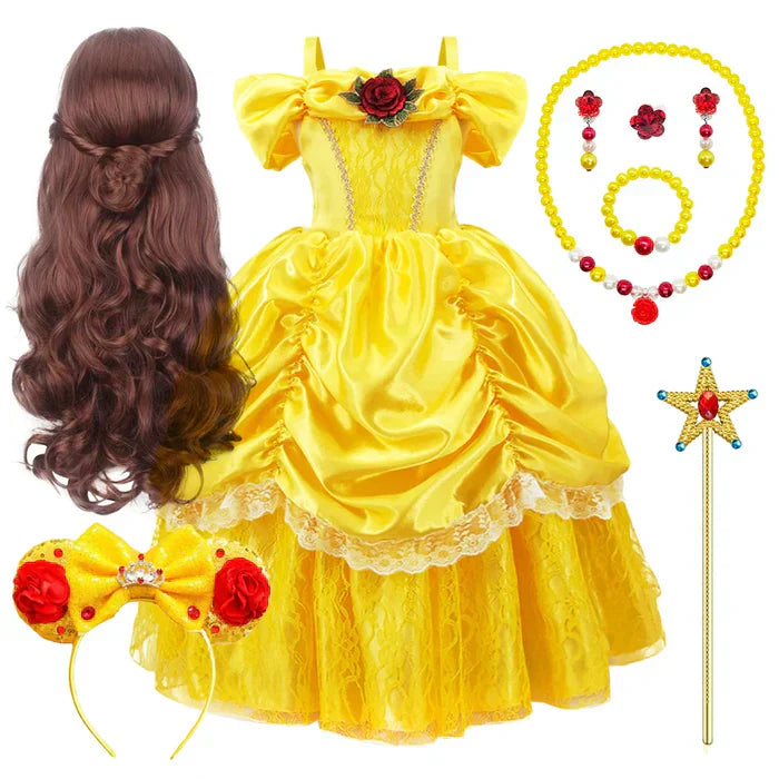 Mädchen Prinzessinnenkleid Märchenhaftes Kostüm Rosa