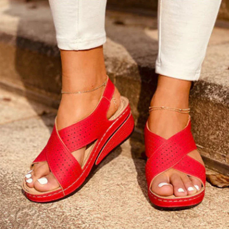 SOFIA Orthopädische Kreuzsandalen mit Knöchelriemen