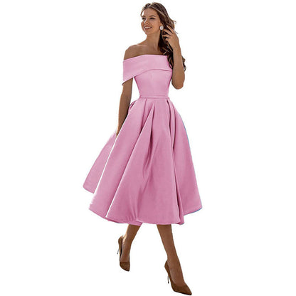 Satin-Partykleid von Elarova: modisch, lässig, trägerlos