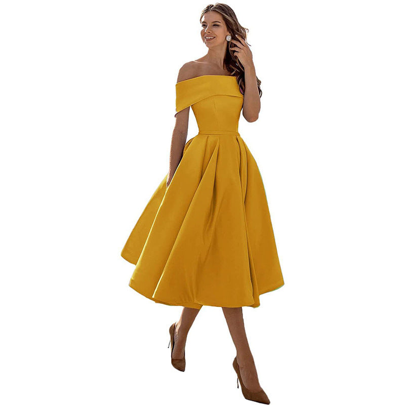 Satin-Partykleid von Elarova: modisch, lässig, trägerlos