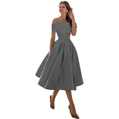 Satin-Partykleid von Elarova: modisch, lässig, trägerlos