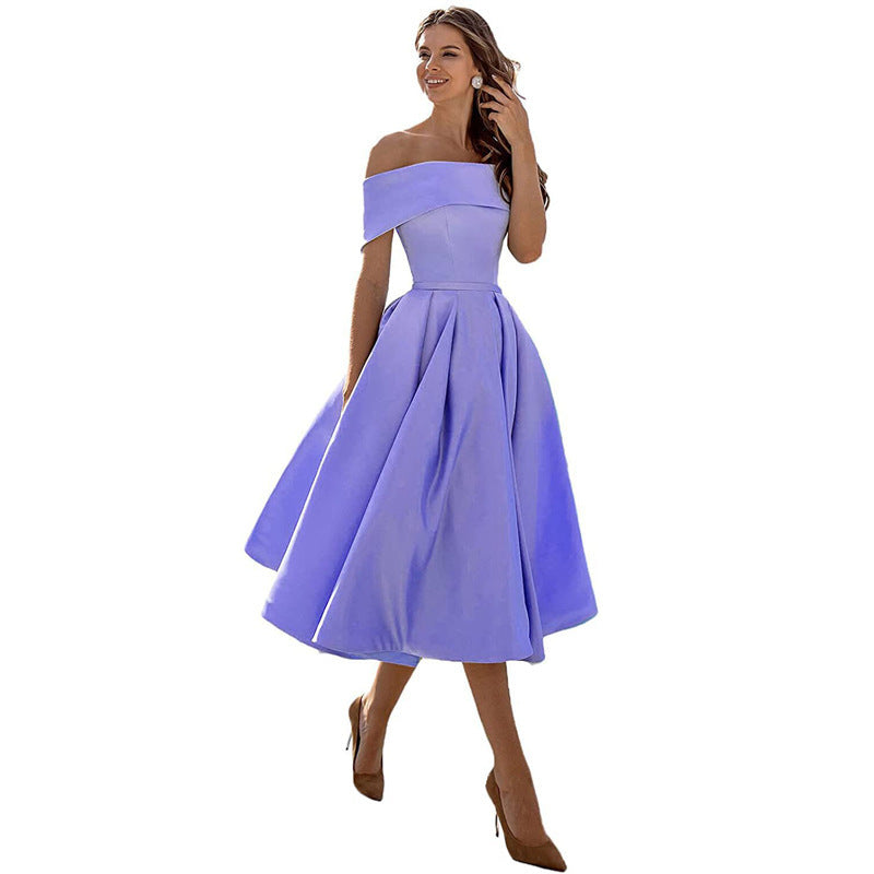 Satin-Partykleid von Elarova: modisch, lässig, trägerlos