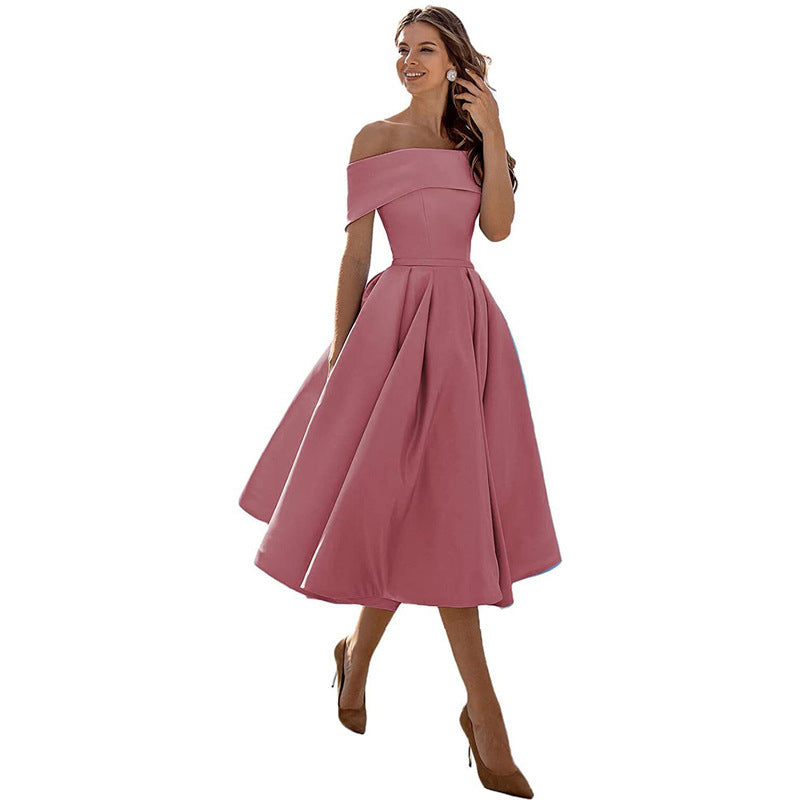 Satin-Partykleid von Elarova: modisch, lässig, trägerlos