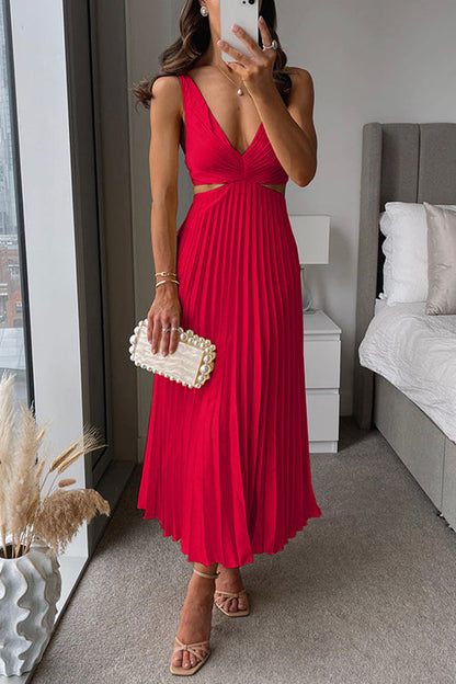 Satinessa™ – Damen Abendkleid Lang aus Edlem Falten Satin