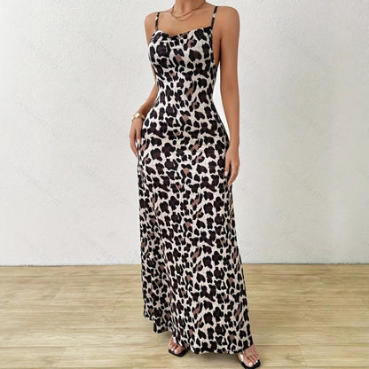 Savara™ – Damen Kleid Hochzeitsgast Elegantes Tierdruck Design für Feste