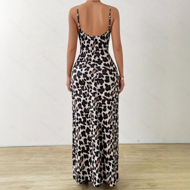 Savara™ – Damen Kleid Hochzeitsgast Elegantes Tierdruck Design für Feste