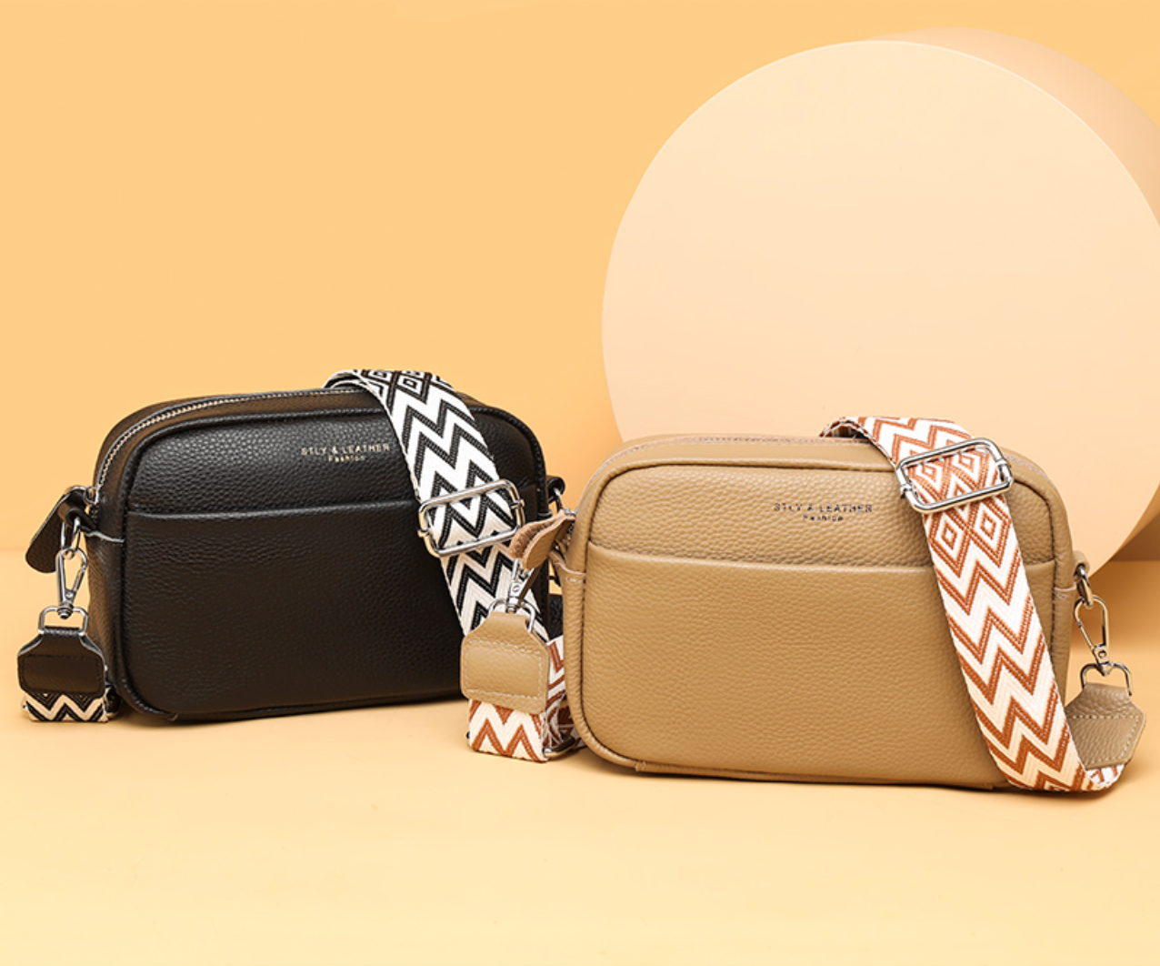 Damenhandtasche Groß Ledertasche Schwarz