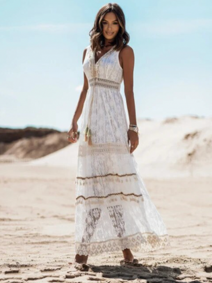Boho Maxi Kleid Lang Luna Frauen