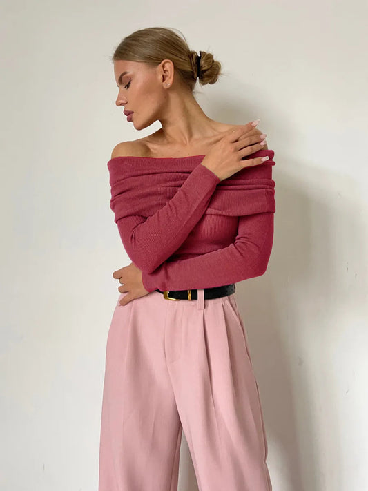 Elarova |  Schulterfreier Pullover für Damen