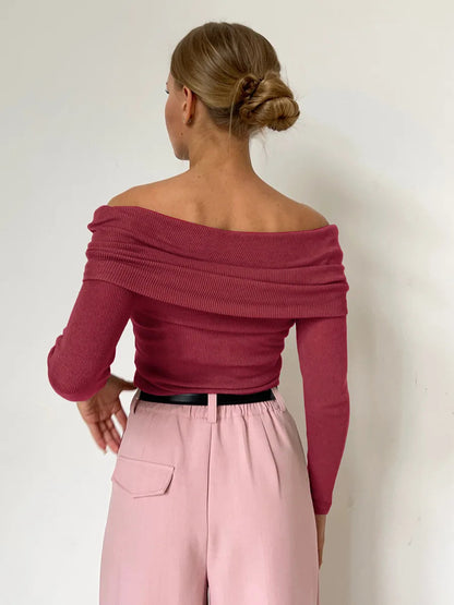 Elarova |  Schulterfreier Pullover für Damen