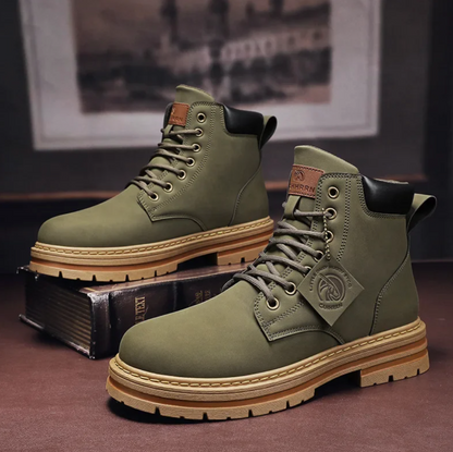 Herren Schnürstiefel Leder Rutschfest Für Jeden Tag