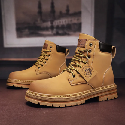 Herren Schnürstiefel Leder Rutschfest Für Jeden Tag