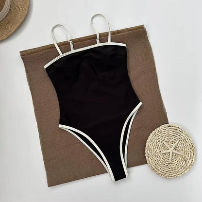 Badeanzug Farbblock Trendy Damen Bikini