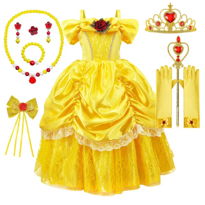 Mädchen Prinzessinnenkleid Märchenhaftes Kostüm Rosa