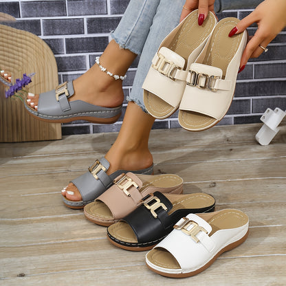 SensoLux™ – Elegante Damen Sandalen mit Komfort Keilabsatz