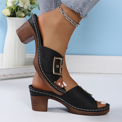 Serelvia™ – Damen Sandalen mit Dickem Absatz für Eleganten Komfort 2