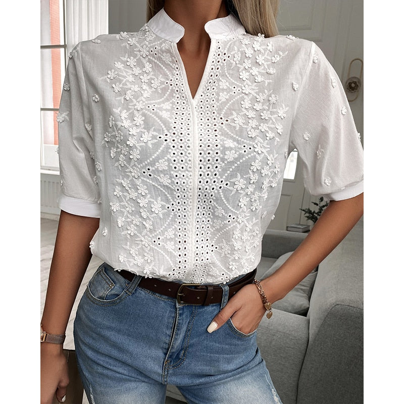 EleganzBluse™ – Damenbluse mit Puffärmeln für Eleganz und Komfort 2