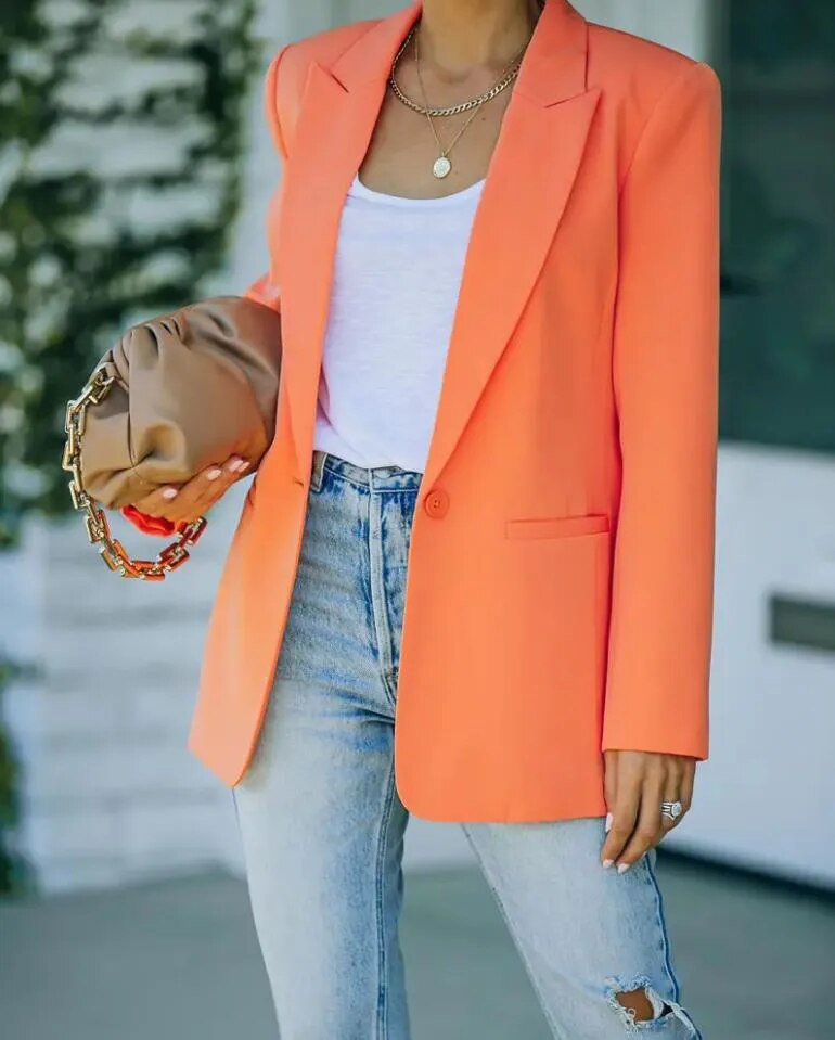 Damen Blazer Stilvoll Modern Schnitt - Elarova