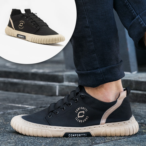 Bequeme Herren Sneaker Sportlich Schwarz