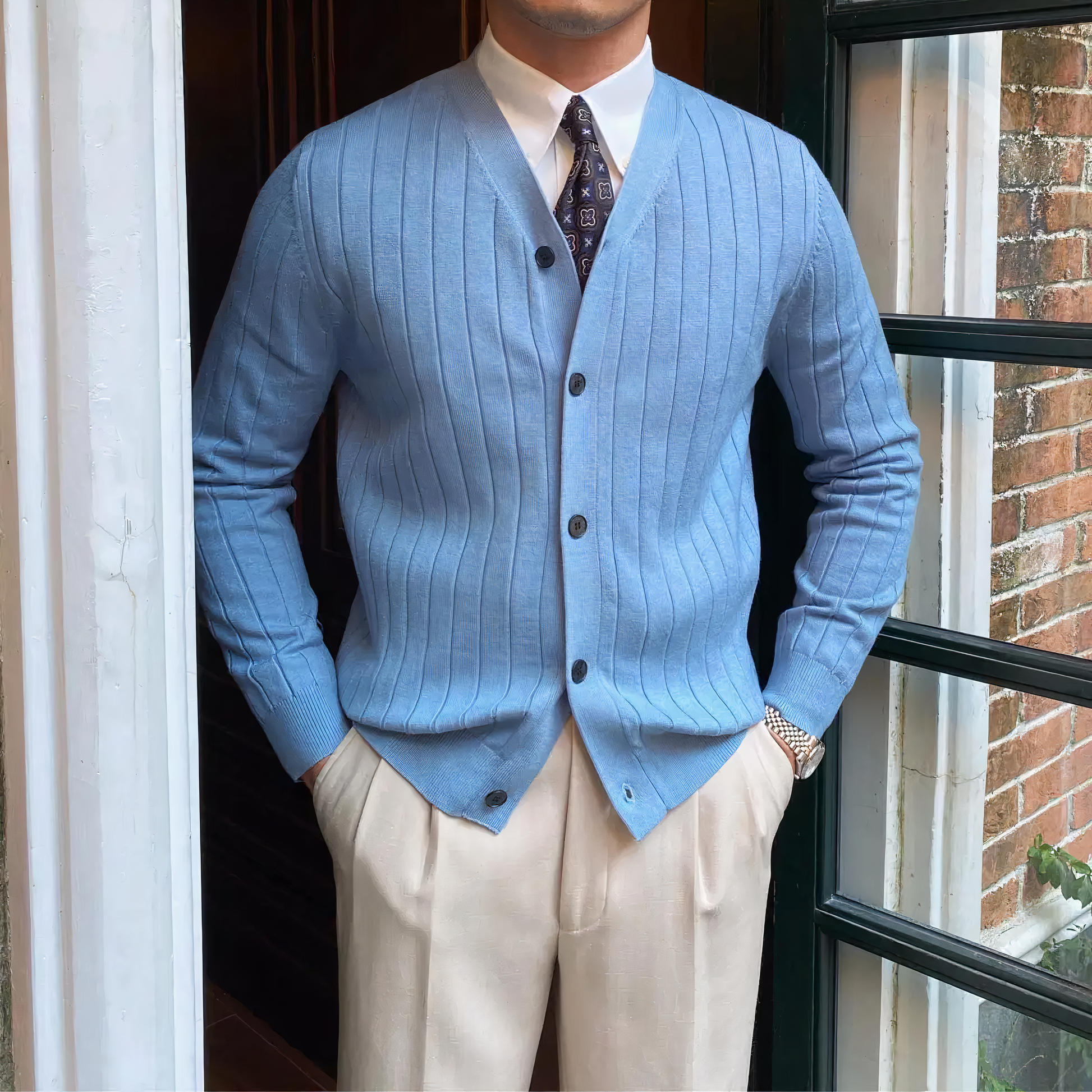 Slim Fit Men's Knit Jacket - Rafa