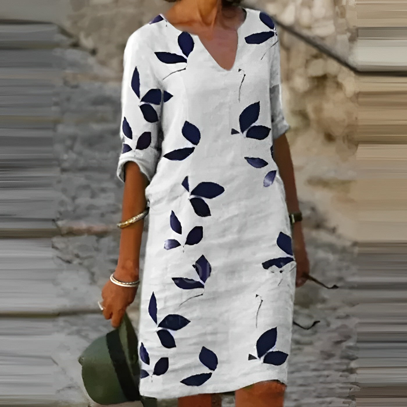 Sommerkleid Jasmin: Blätterdruck, atemberaubend