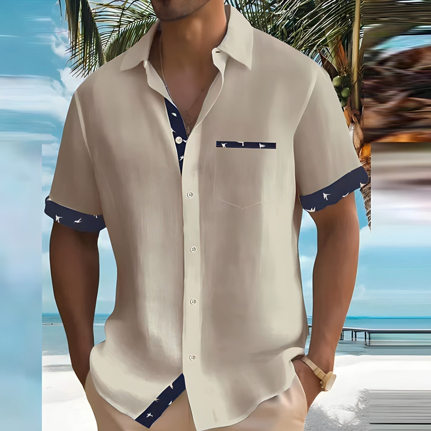 Sommerliches Herren-Freizeithemd - Ren