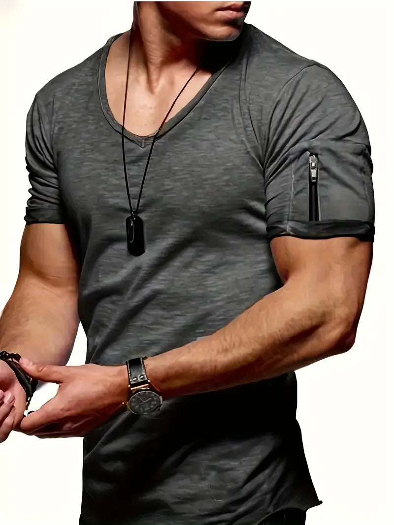 Sommerliches V-Neck T-Shirt - Detlev