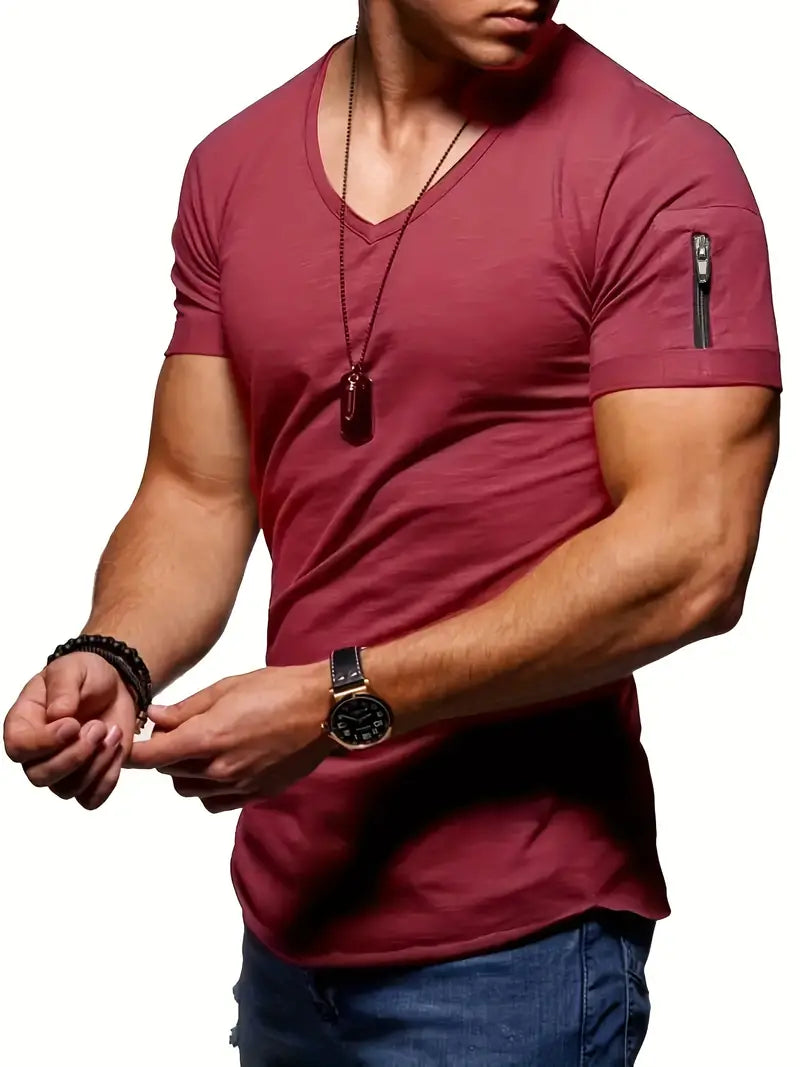 Sommerliches V-Neck T-Shirt - Detlev
