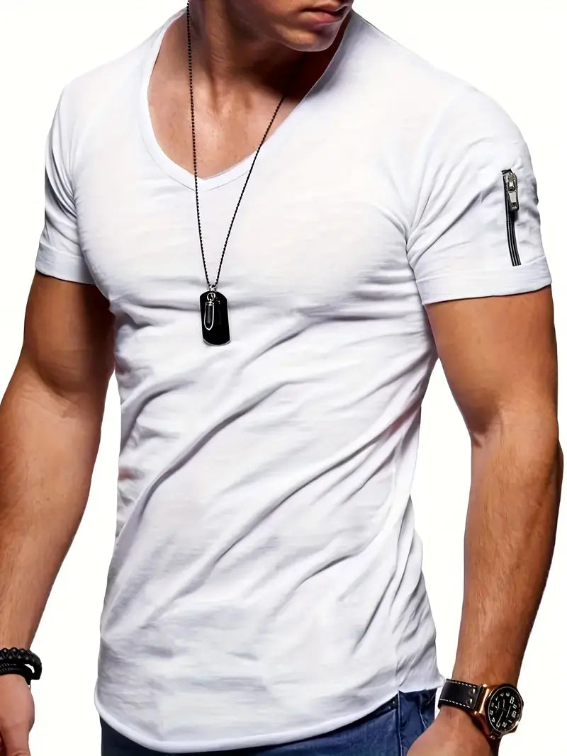 Sommerliches V-Neck T-Shirt - Detlev