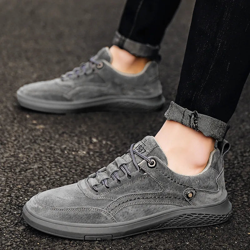 Sportliche Herren Wildleder Sneaker