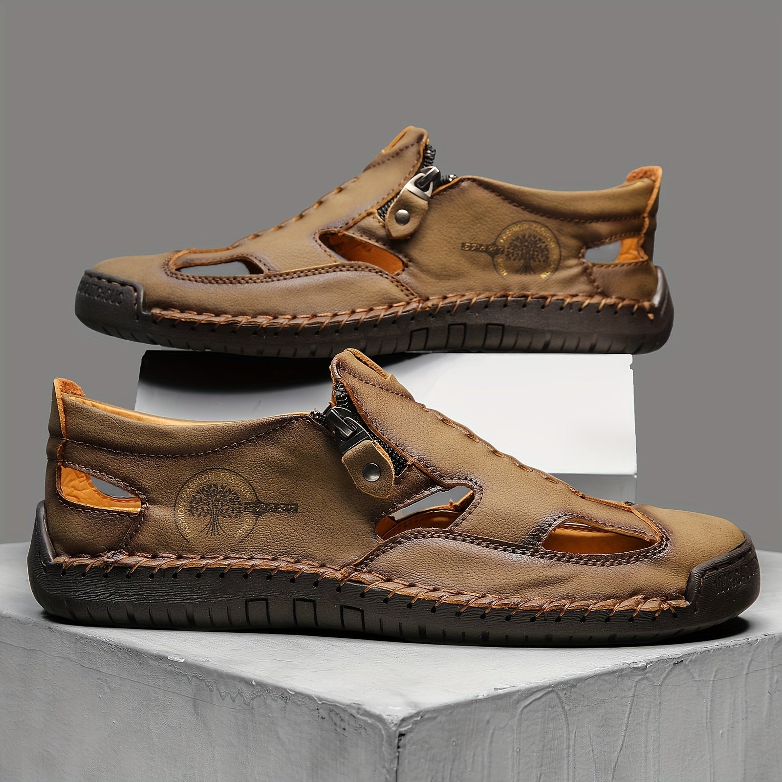 StepVital™ – Orthopädische Leder Sandalen für Herren mit Ergoflex Fußbett