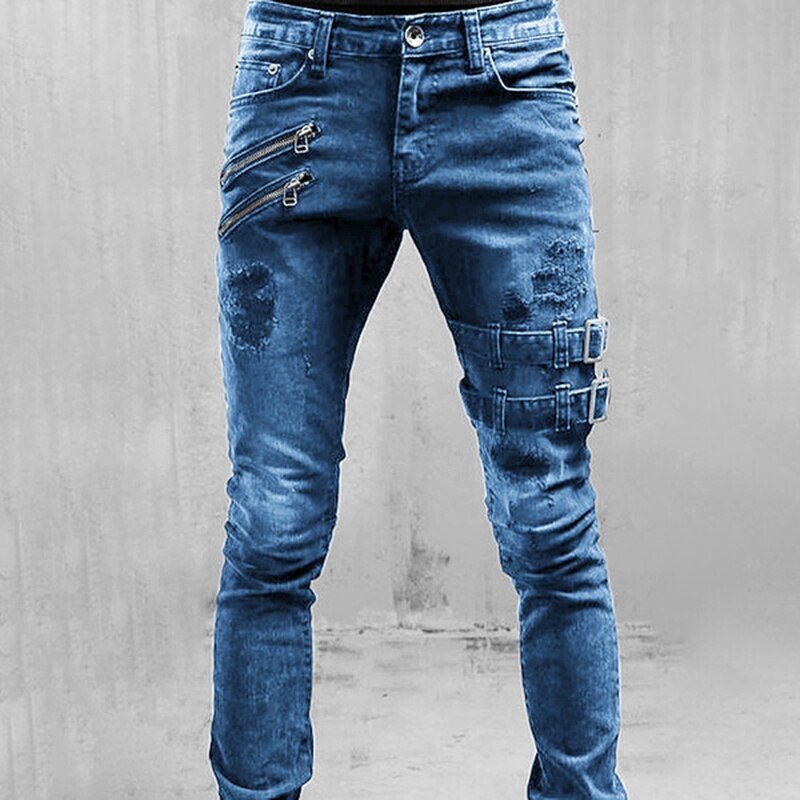 Stilvolle, zerrissene Denim-Jeans – Ernst