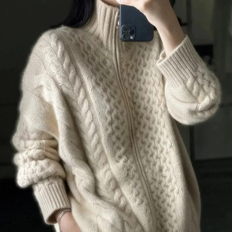 Stilvoller Rollkragenpullover Romina für modebewusste Damen