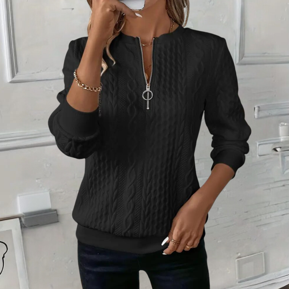 Stilvoller, komfortabler Damenpullover mit Struktur für einen lässigen, luxuriösen Look.