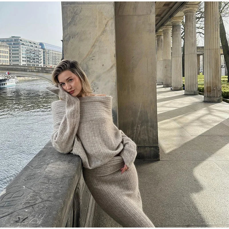 Stilvolles Wollpullover-Set Jahira für elegante Looks
