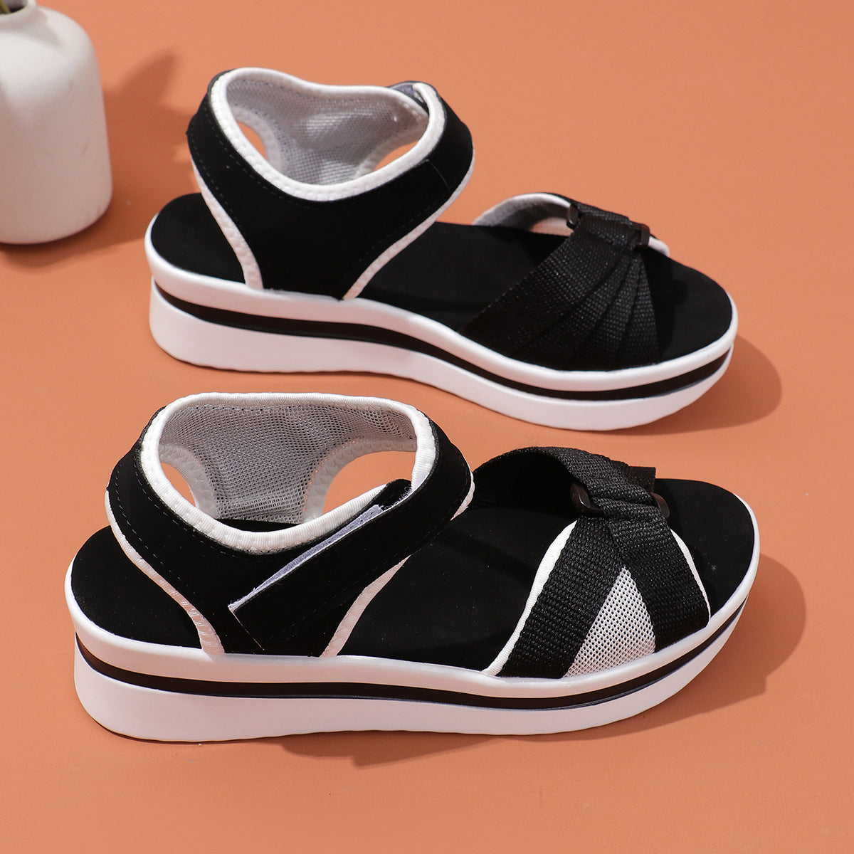 StrapEase™ – Bequeme Damen Mesh Sandalen mit Klettverschluss