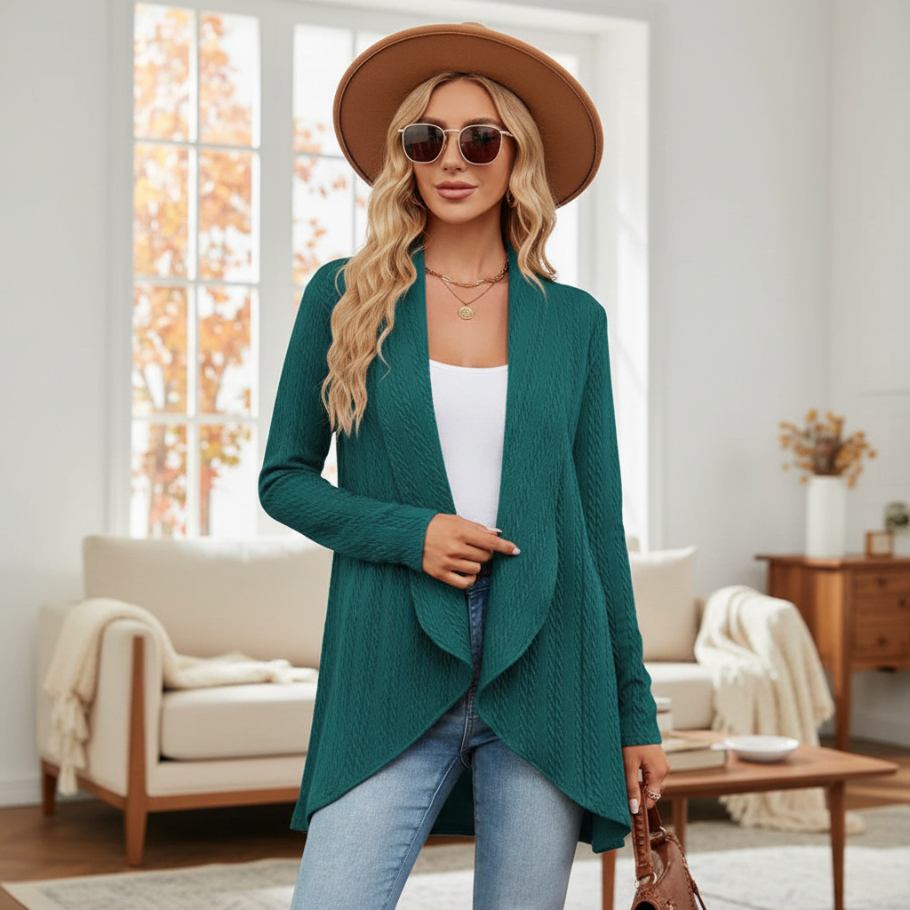 Strickjacke Offene Front Damen cardigan - Elarova