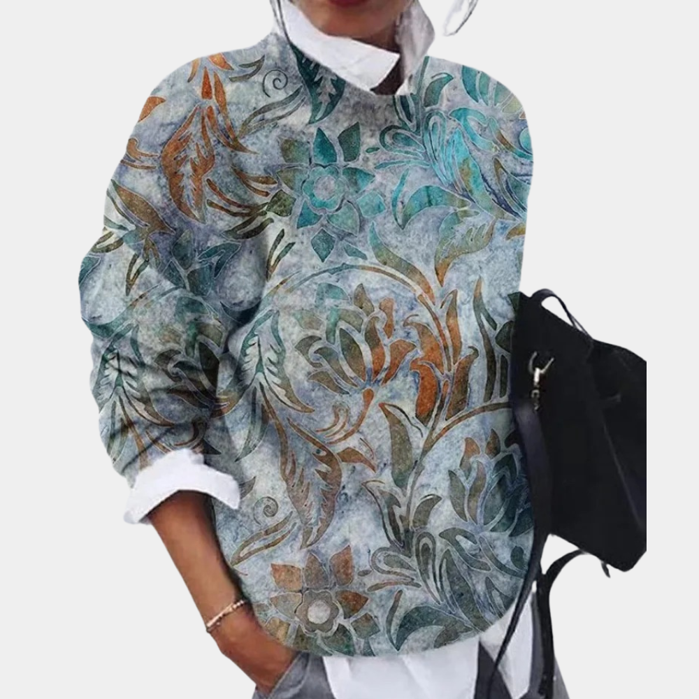 Strickpullover Rundhals Damen Casual | Muster & Komfort