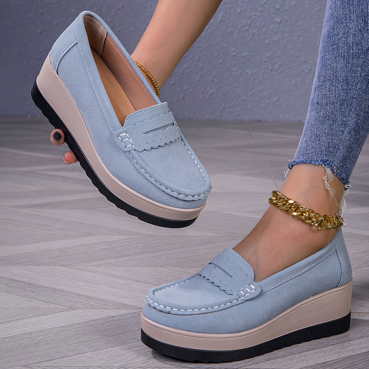 StrideLux™ – Bequeme Plateau Loafer für Damen