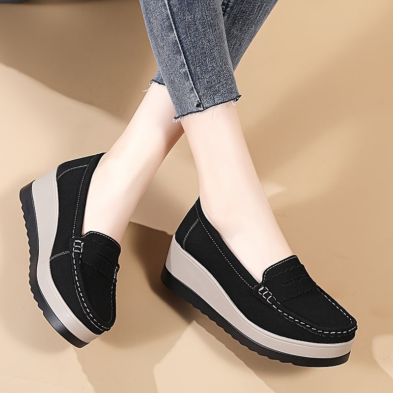 StrideLux™ – Bequeme Plateau Loafer für Damen