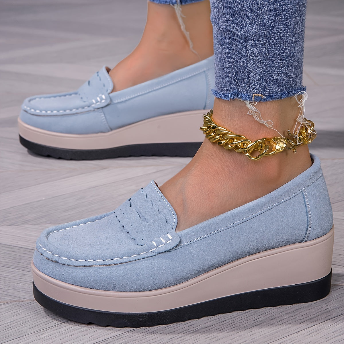 StrideLux™ – Bequeme Plateau Loafer für Damen