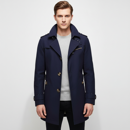 Strukturierter Trenchcoat Mit Schulterpolster - Warren