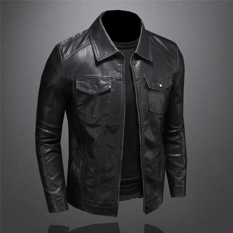 Stylische Herren Lederjacke