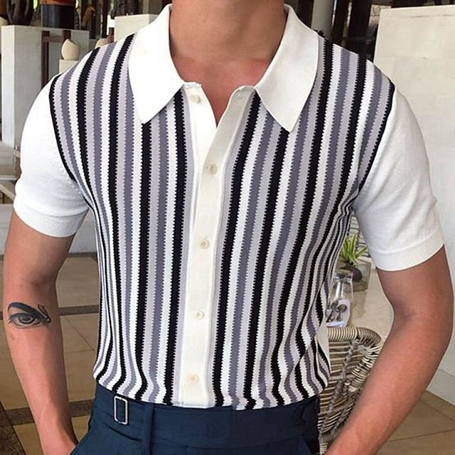 Stylisches Herren-Sommerhemd aus Strick - Macky