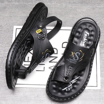 SummerEase™ – Komfortable Herren Leder Flip-Flops