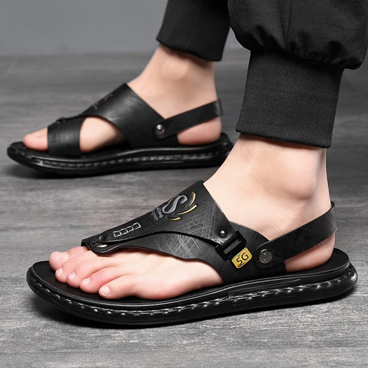 SummerEase™ – Komfortable Herren Leder Flip-Flops
